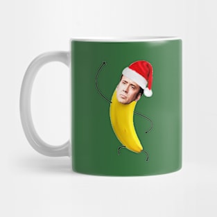 Christmas Nicolas cage in a banana Mug